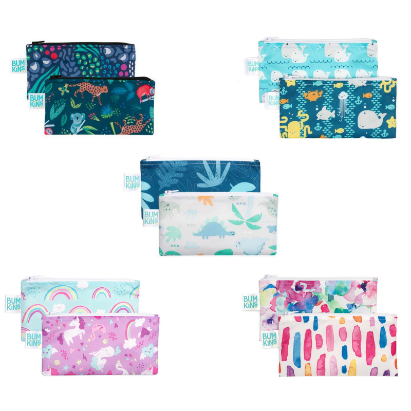 Bumkins Reusable Snack Bags Small 2 Pack