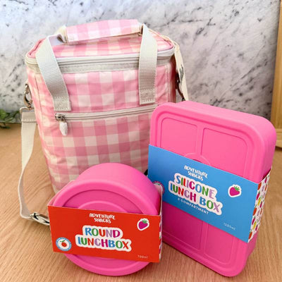 Kollab Mini Cooler & Silicone Lunch Boxes Set - Pink