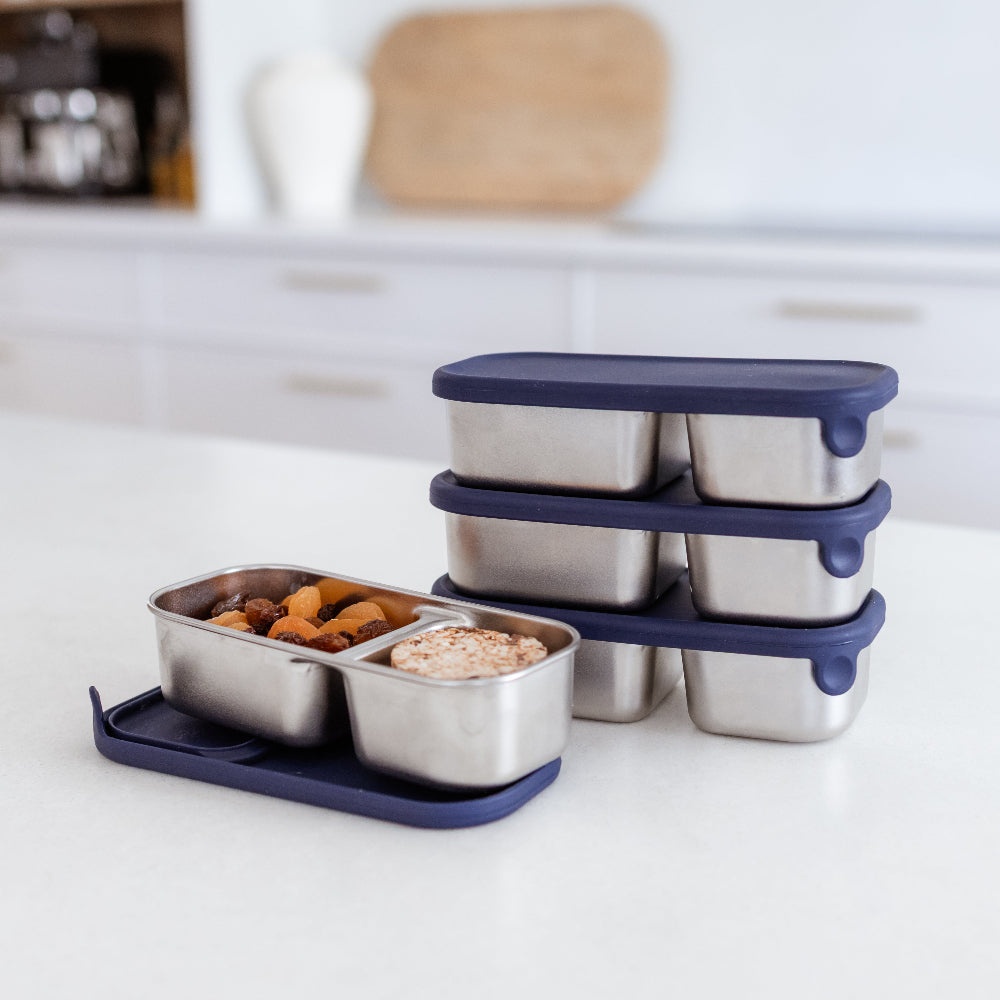 Adventure Snacks Stainless Steel Mini Snack Box - 8 Pack - Royal Blue