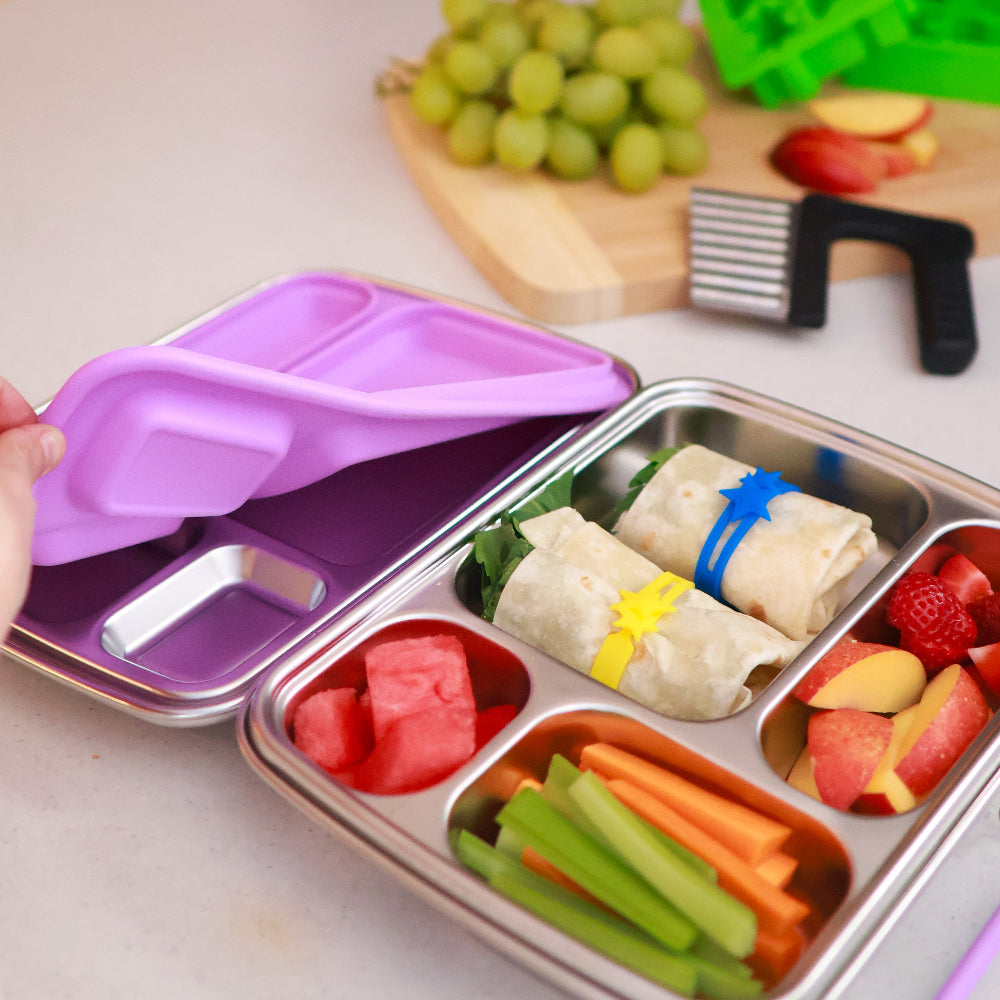 Adventure Snacks Stainless Steel Lunch Box - 4 Compartment
