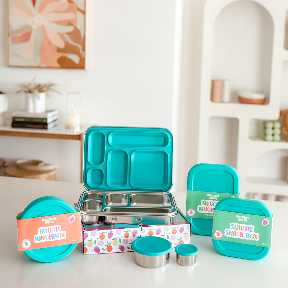 Advneture Snacks full lunchbox bundle Silicone and Stainless Steel