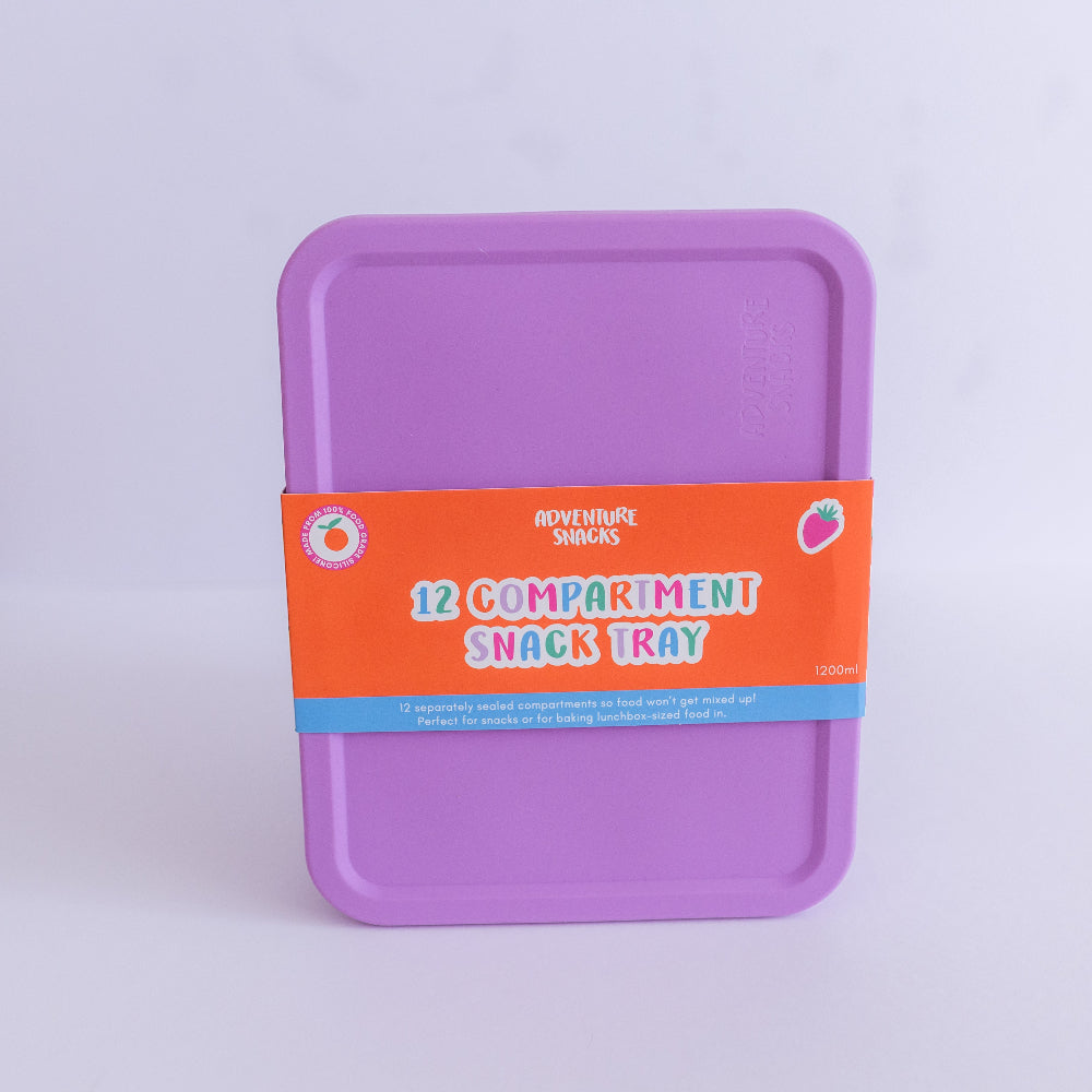 Adventure Snacks Silicone Snack Tray - 12 compartment - Lilac