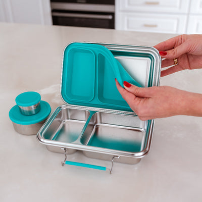 Adventure Snacks 2 Compartment Stainless Steel Lunchbox Replacement Seal- jungle green