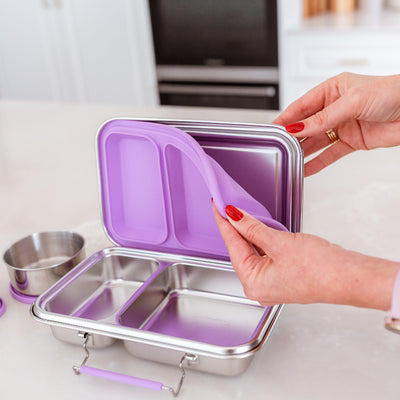 Adventure Snacks 2 Compartment Stainless Steel Lunchbox Replacement Seal- lilac