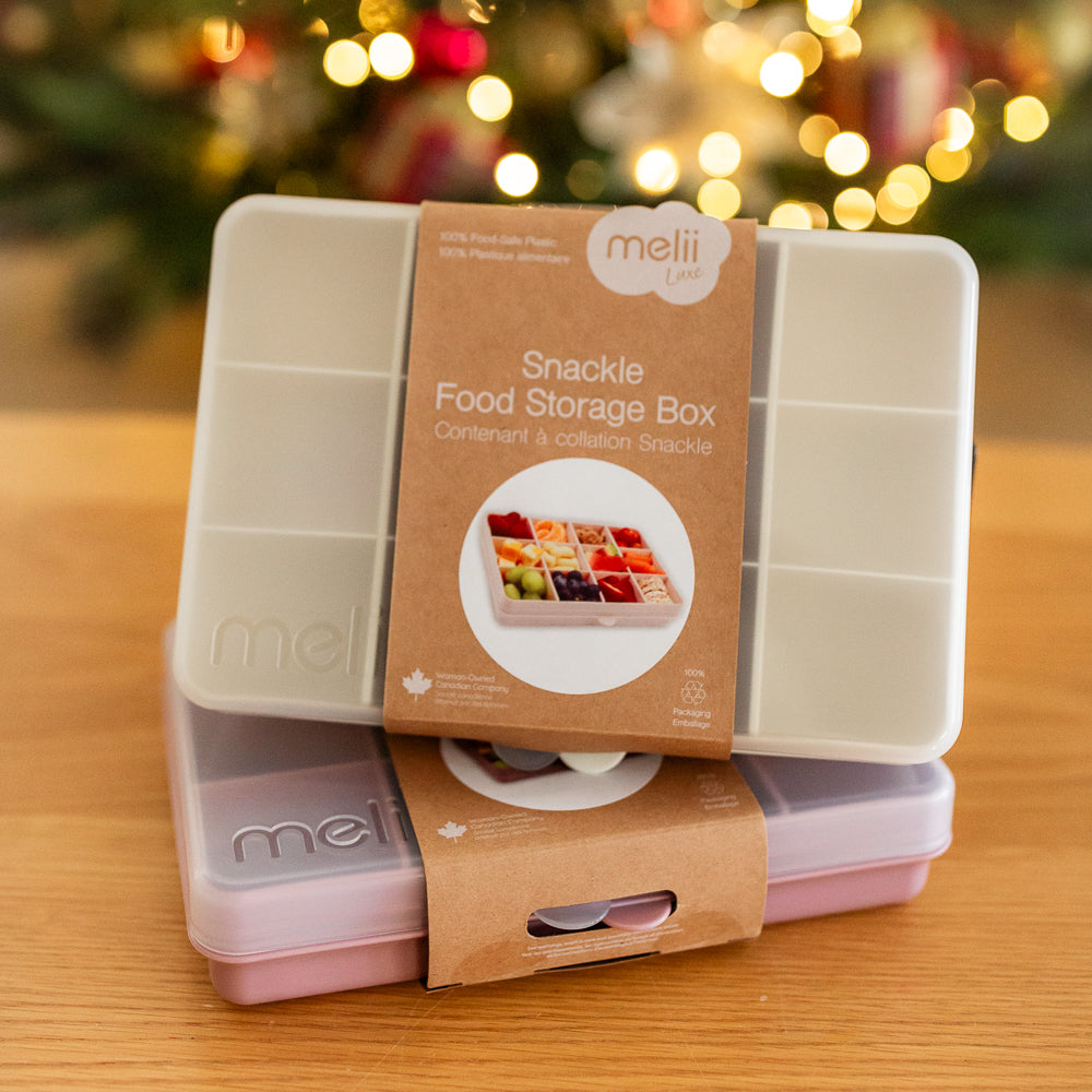 Melii Snackle Box Bundle - Ivory and Pink