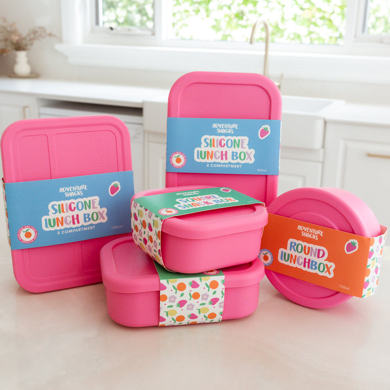 Adventure Snacks 5 compartment Silicone Bento Lunchbox