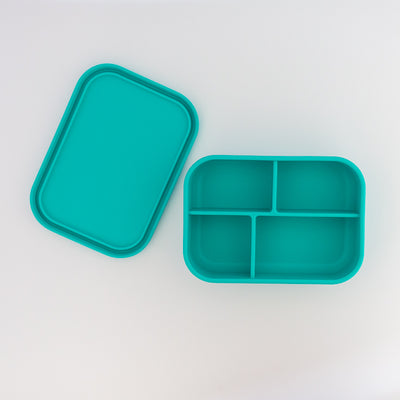 Adventure Snacks Silicone Bento Lunchbox 4 compartment- Jungle Green