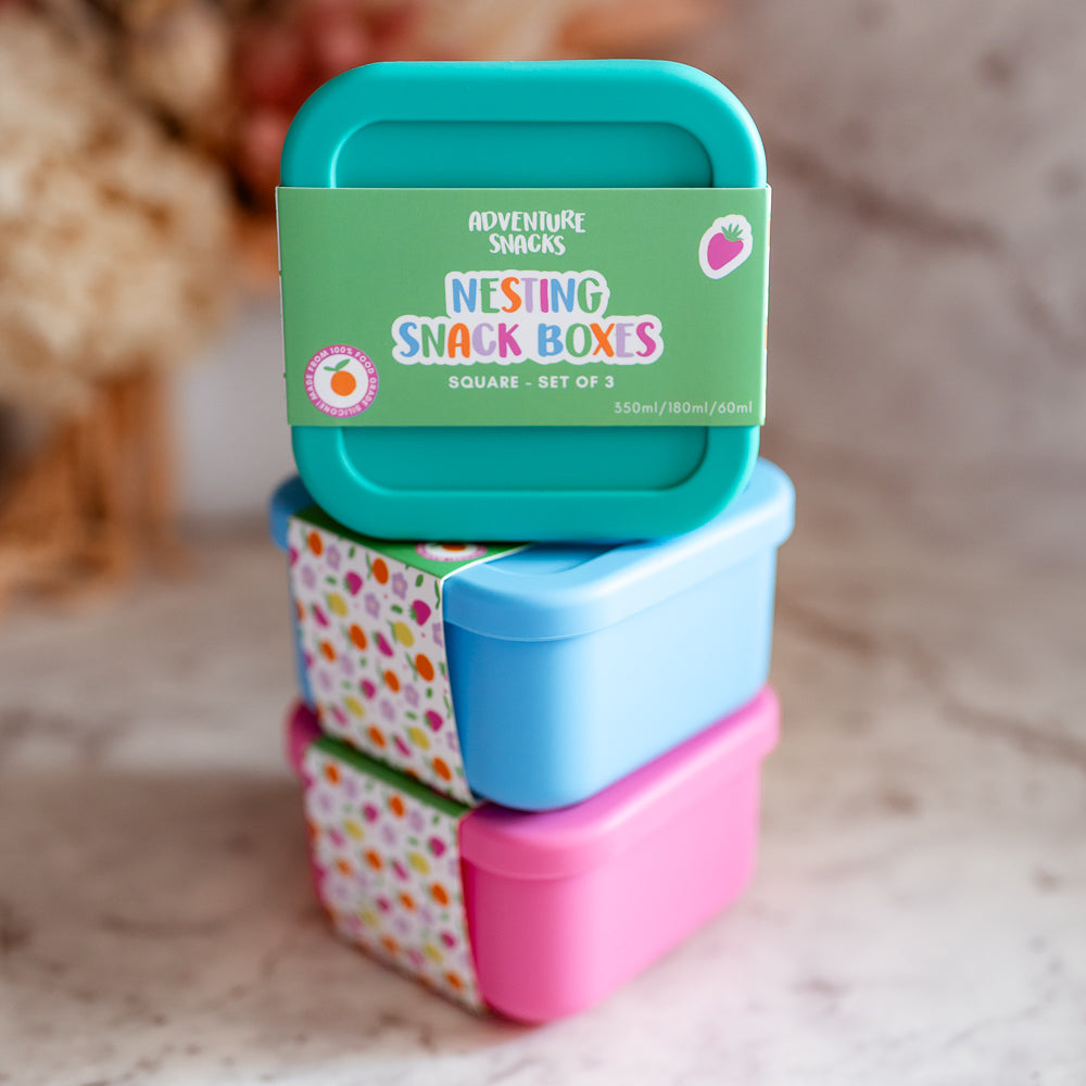 Hallmark Nesting Containers Adventure Snacks Silicone Nesting Containers - Square