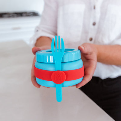 Adventure Snacks food jar with cutlery band