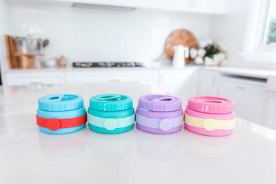 Adventure Snacks food jars with cutlery band
