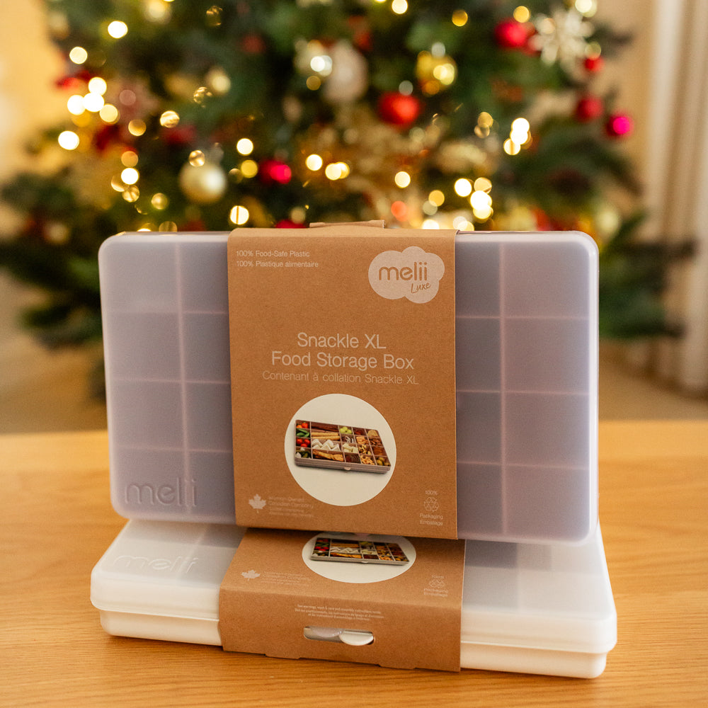 Melii Snackle Box XL Bundle - Ivory and Pink