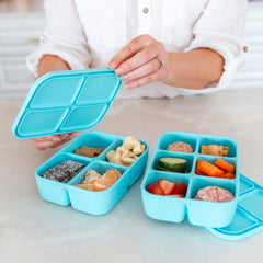 Adventure Snacks Silicone Snack Box - 4 compartment - bubblegum blue