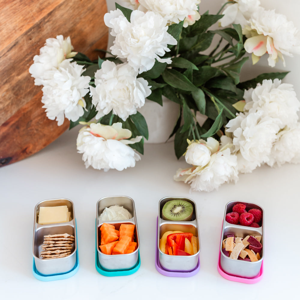 Adventure Snacks Stainless Steel Snack Box - 8 Pack - Pink & Purple [PRE-ORDER]