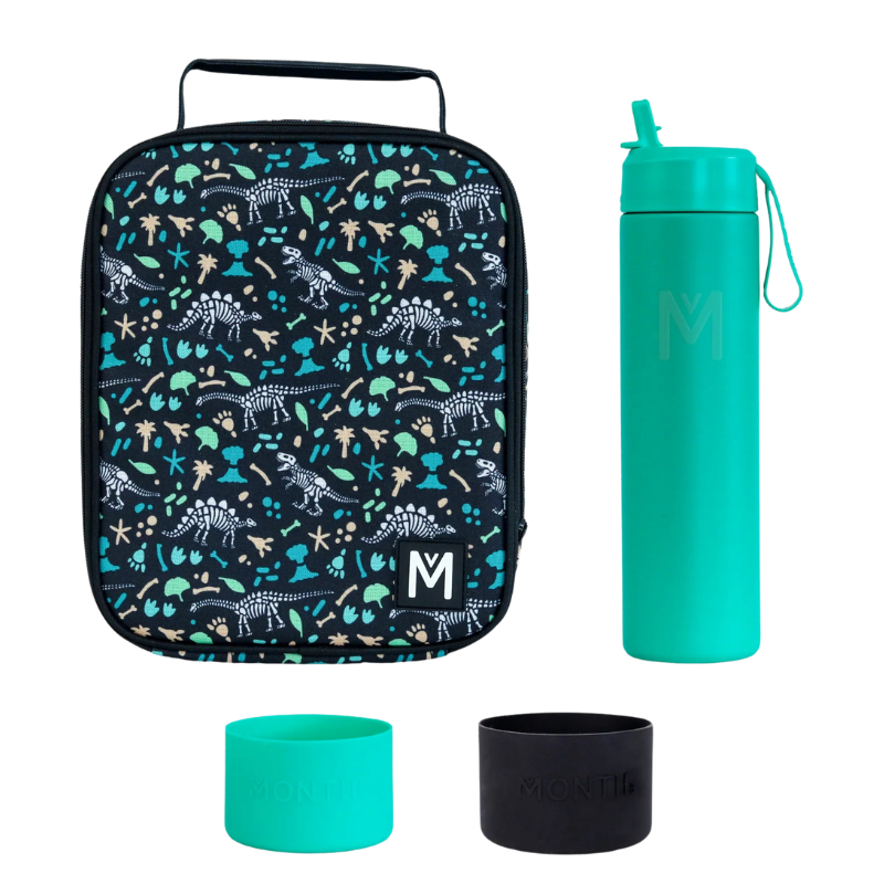 MontiiCo Bag and Bottle Set - Dinosaur