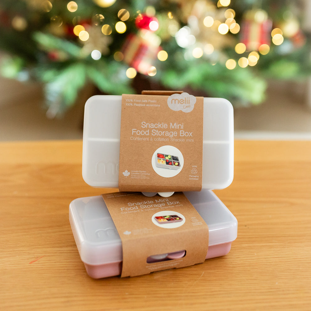 Mini Melii Snackle Box Duo Bundle - Ivory and Pink