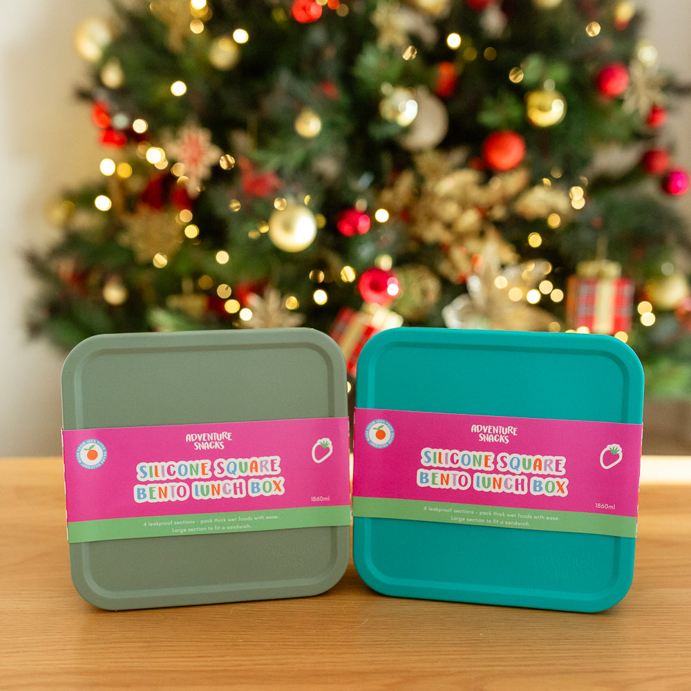 Adventure Snacks Silicone Square Large Duo Bundle - Sage Green and Jungle Green