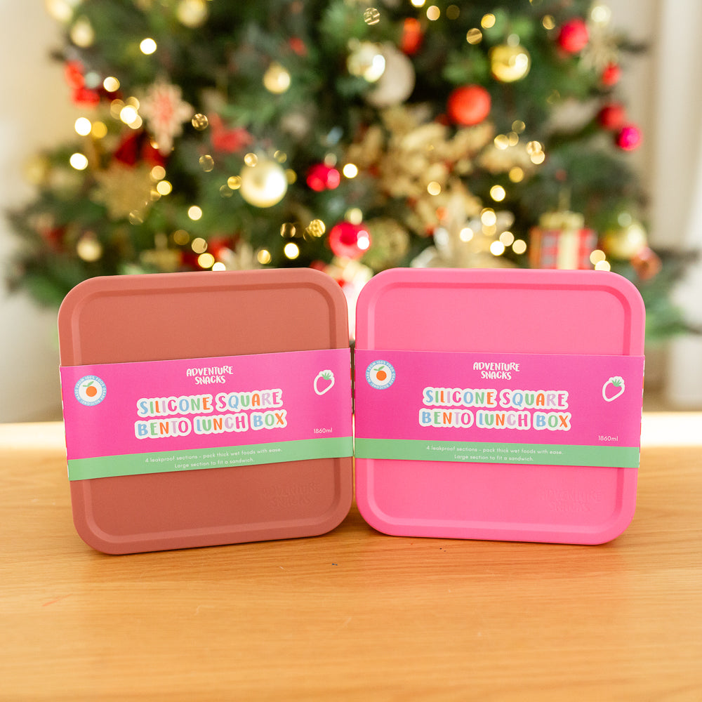 Adventure Snacks Silicone Square Large Duo Bundle - Rose Pink & Flamingo Pink