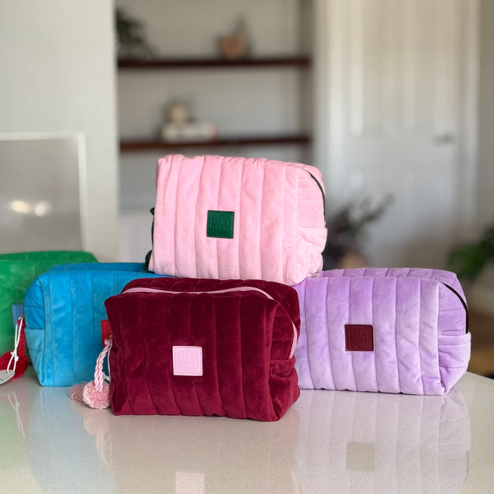 The Somewhere Co Velvet Cosmetic Case