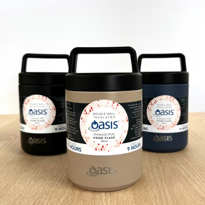 Oasis 480ml Insulated Food Jar Latte