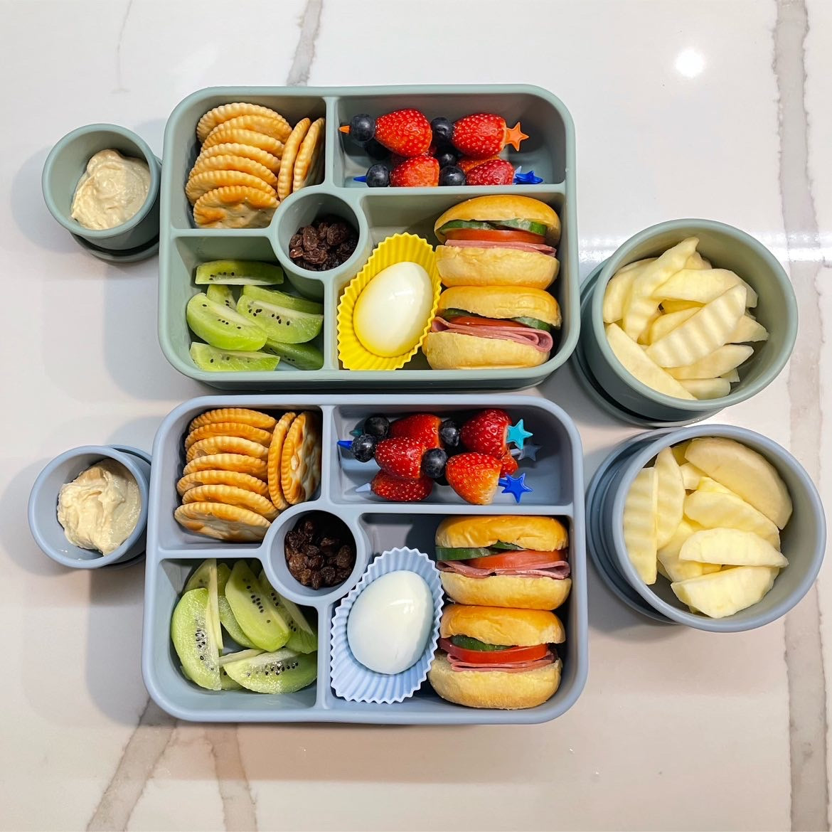 Adventure Snacks Silicone Bento Lunchbox - 5 Compartment