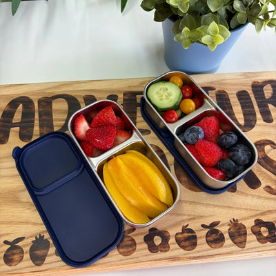 Adventure Snacks Stainless Steel 5 Compartment Starter Bundle - Royal Blue