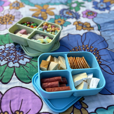 Silicone 4 compartment snack box