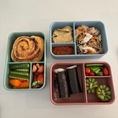 Adventure Snacks Large 3 compartment silicone lunchbox