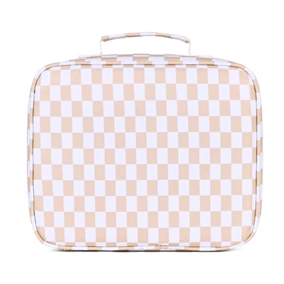 Kinnder insulated lunch bag- caramel check