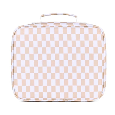 Kinnder insulated lunch bag- caramel check