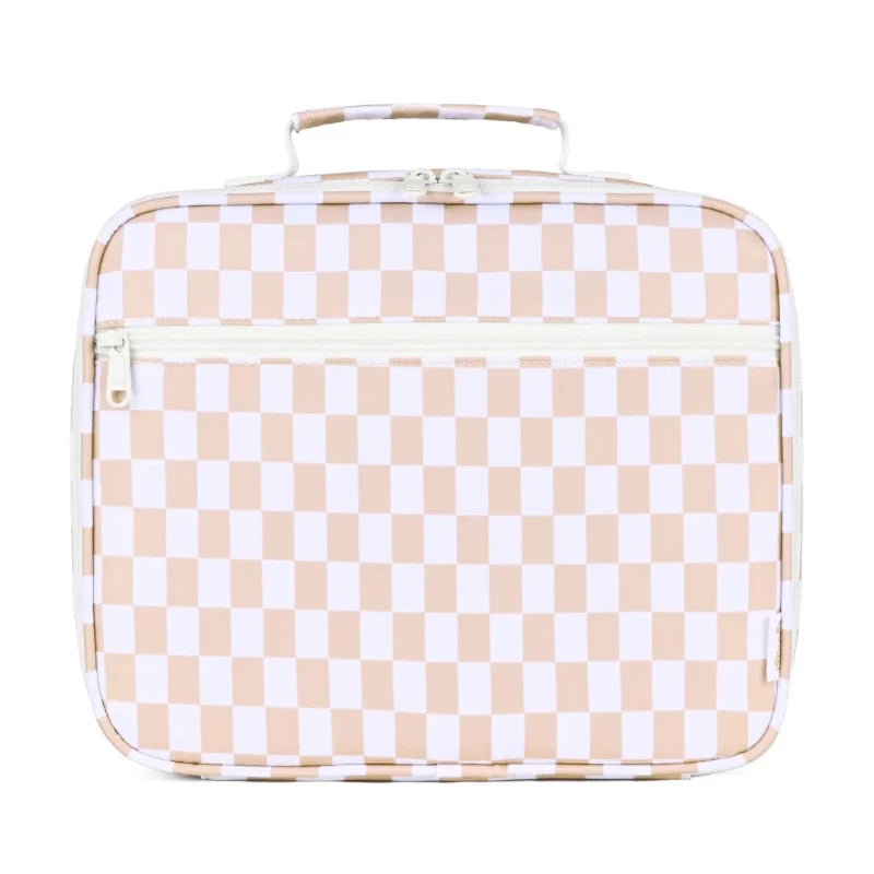 Kinnder insulated lunch bag- caramel check