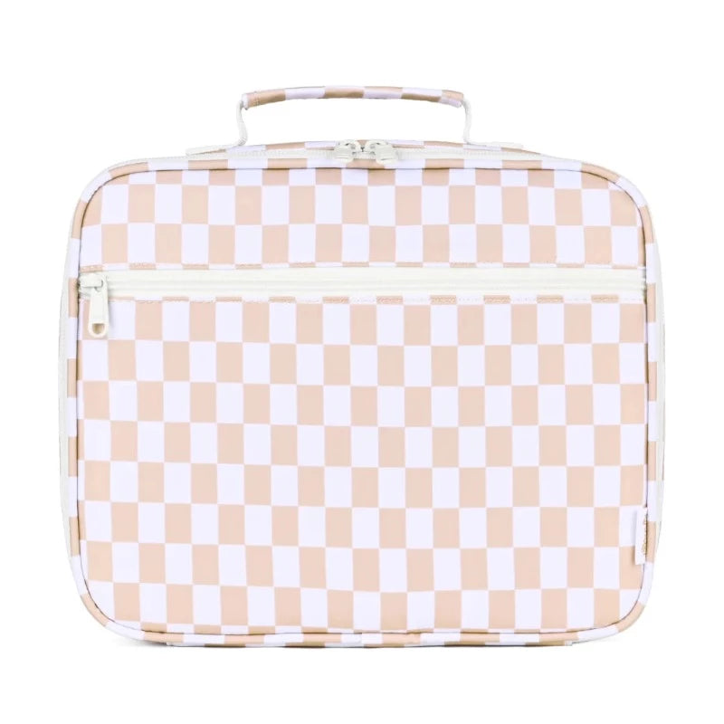 Kinnder insulated lunch bag- caramel check