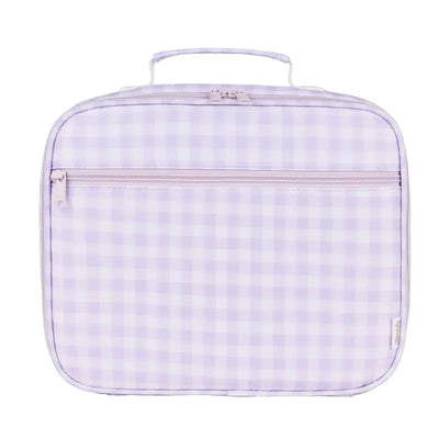 Kinnder insulated lunch bag- lilac gingham