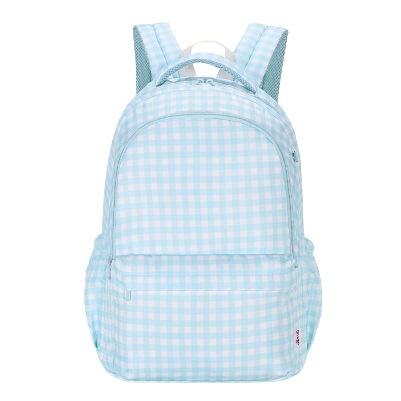 Kinnder campus backpack- blue gingham