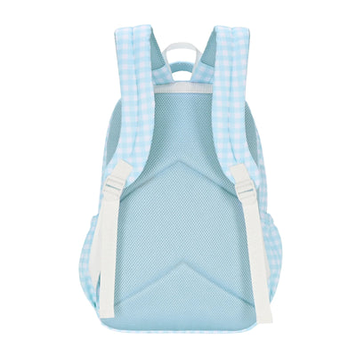 Kinnder campus backpack- blue gingham