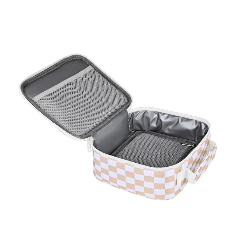 Kinnder Insulated Lunch Bag- Mini- Caramel Check