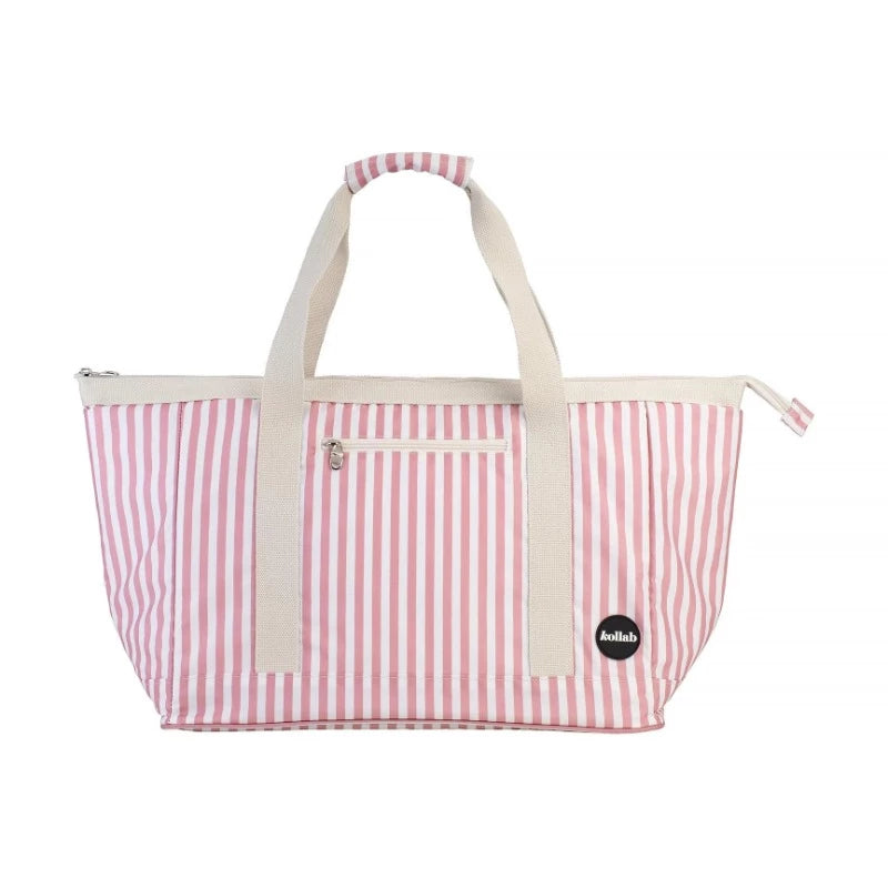 Kollab Luxe Tote Bag- Rose Stripe
