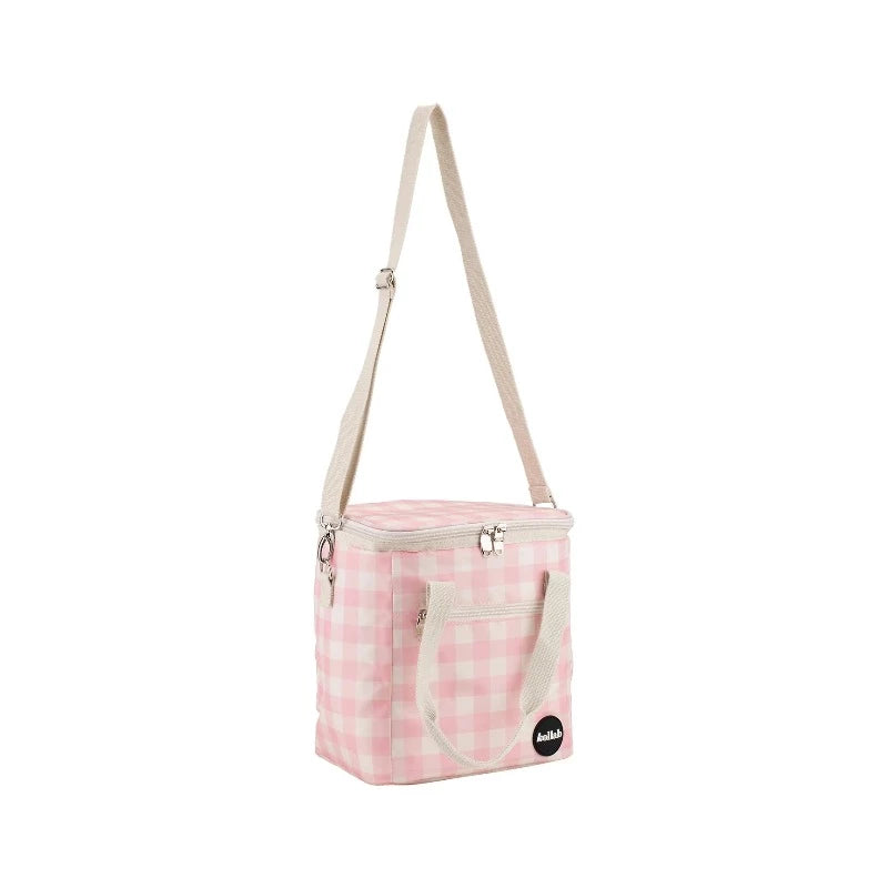 Kollab Luxe Mini Cooler- Candy Pink Check