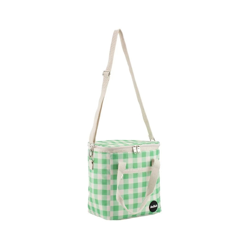 Kollab Luxe Mini Cooler- Kelly Green Check