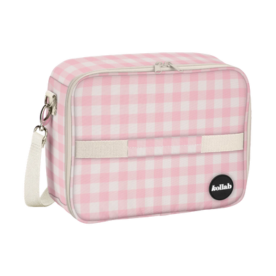 Kollab bento bag - candy pink check