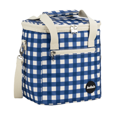 Kollab mini cooler- blue check