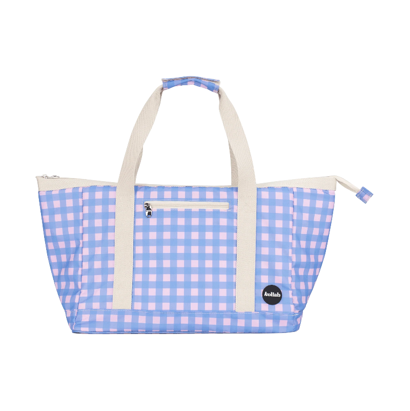 Kollab tote bag- skyberry gingham