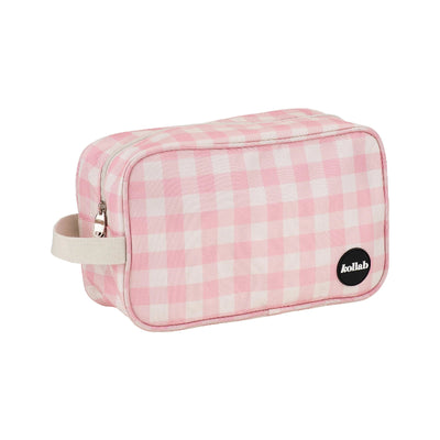Kollab travel bag- candy pink check