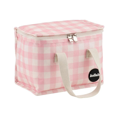 Kollab Luxe Lunch Box- Candy Pink Check