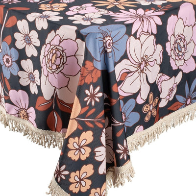 Kollab fringed tablecloth- Lilac fields
