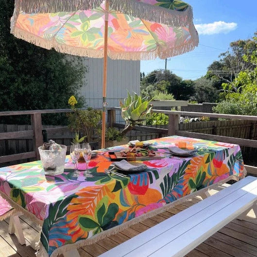 Kollab fringed tablecloth- summertime