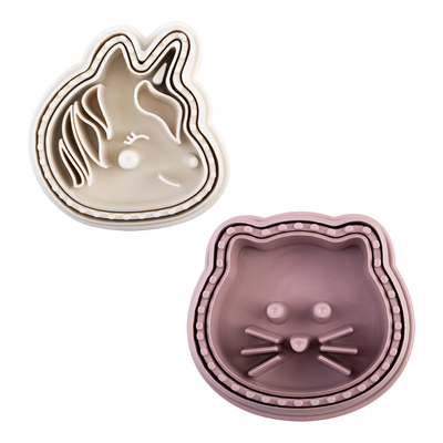 melii sandwich cutter- unicorn & cat