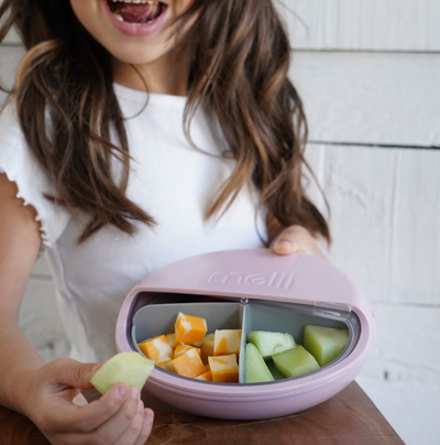 Melii Spin Snack Containers- pink/grey