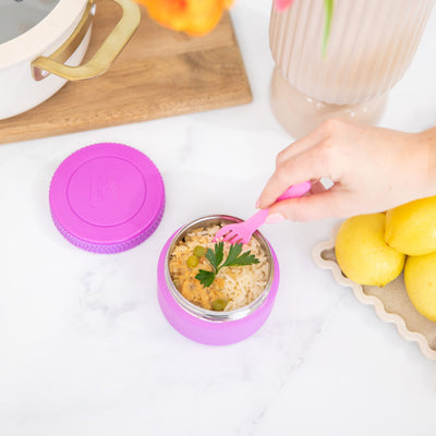 MontiiCo mini food jar- fuchsia