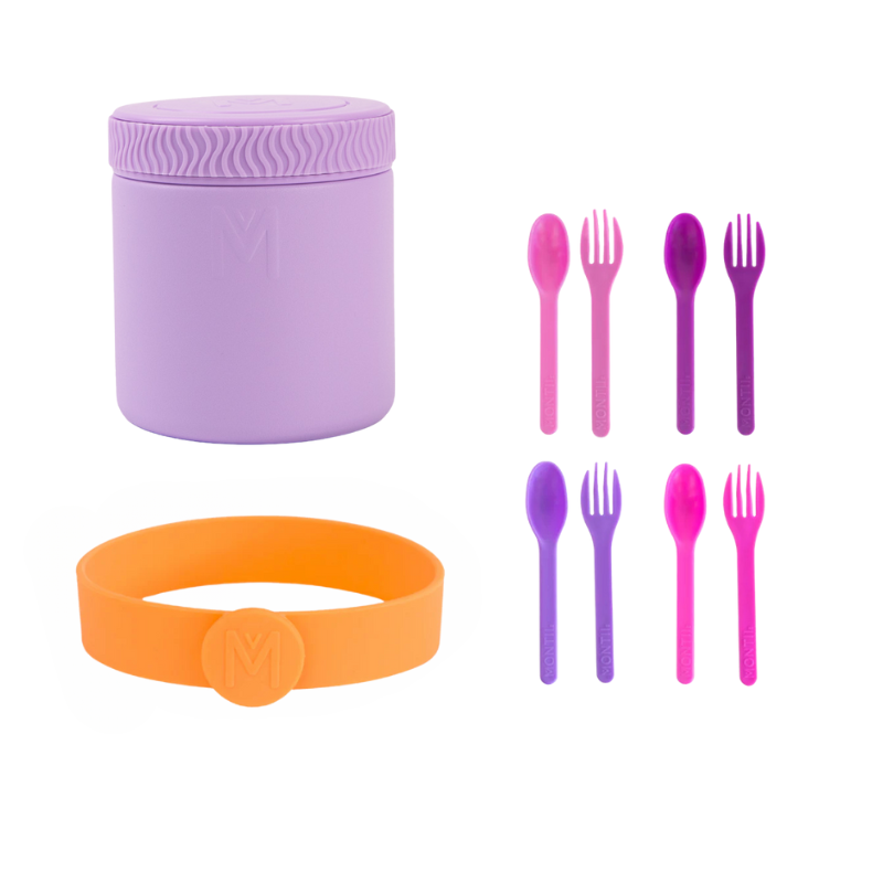 MontiiCo food jar bundle- lilac