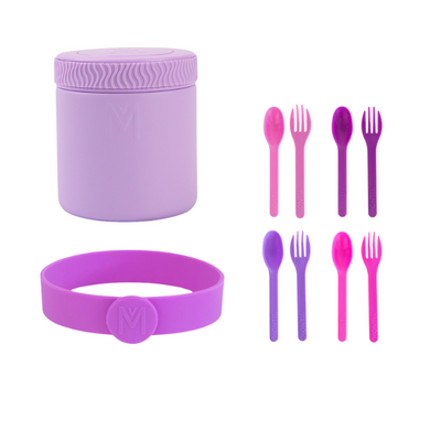 MontiiCo food jar bundle- lilac